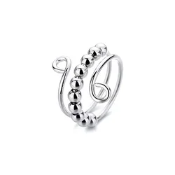Anillo antiestrés giratorio de acero inoxidable ajustable