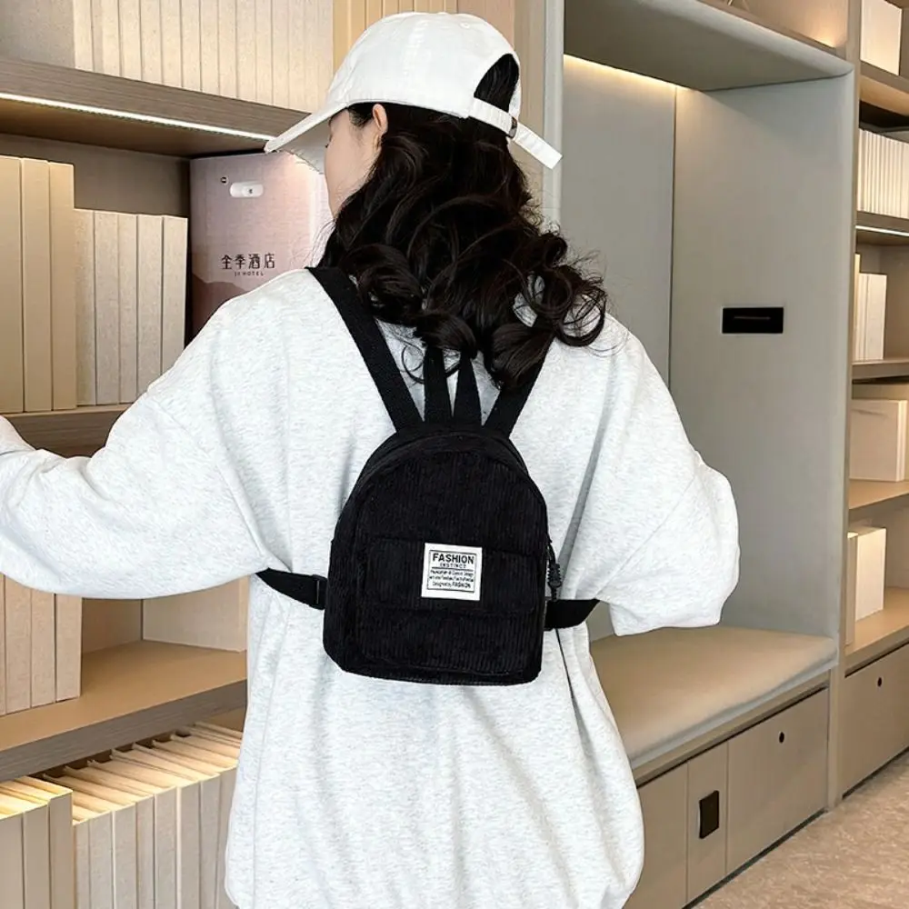 Mochila de pana escolar para niñas con bandolera ajustable - imagen 5