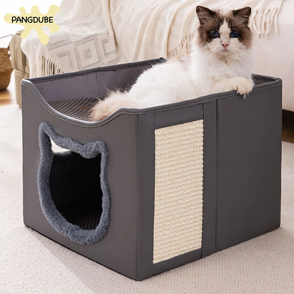 PANGDUBE Casa cueva plegable para gatos transpirable - imagen 5