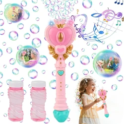 Varita de burbujas con luces para niñas – Juguete princesa mágico