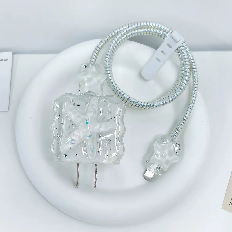 Funda protectora de cable USB con estrella 3D para iPhone - imagen 2