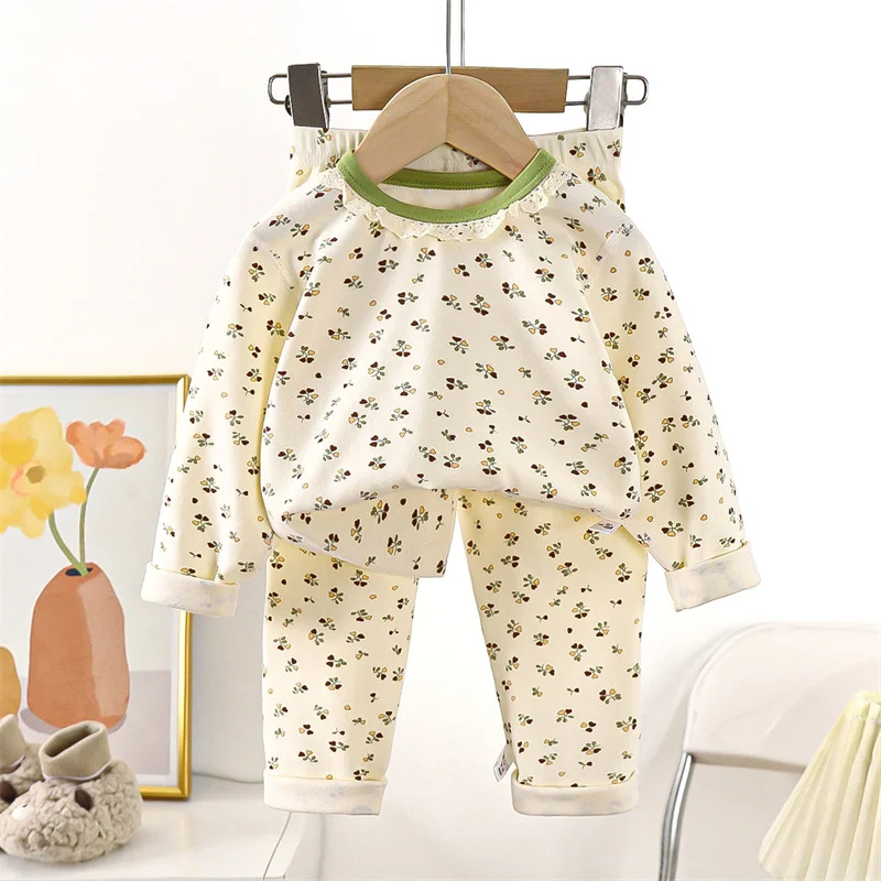 Conjunto de pijama infantil manga larga cálido para invierno - imagen 4