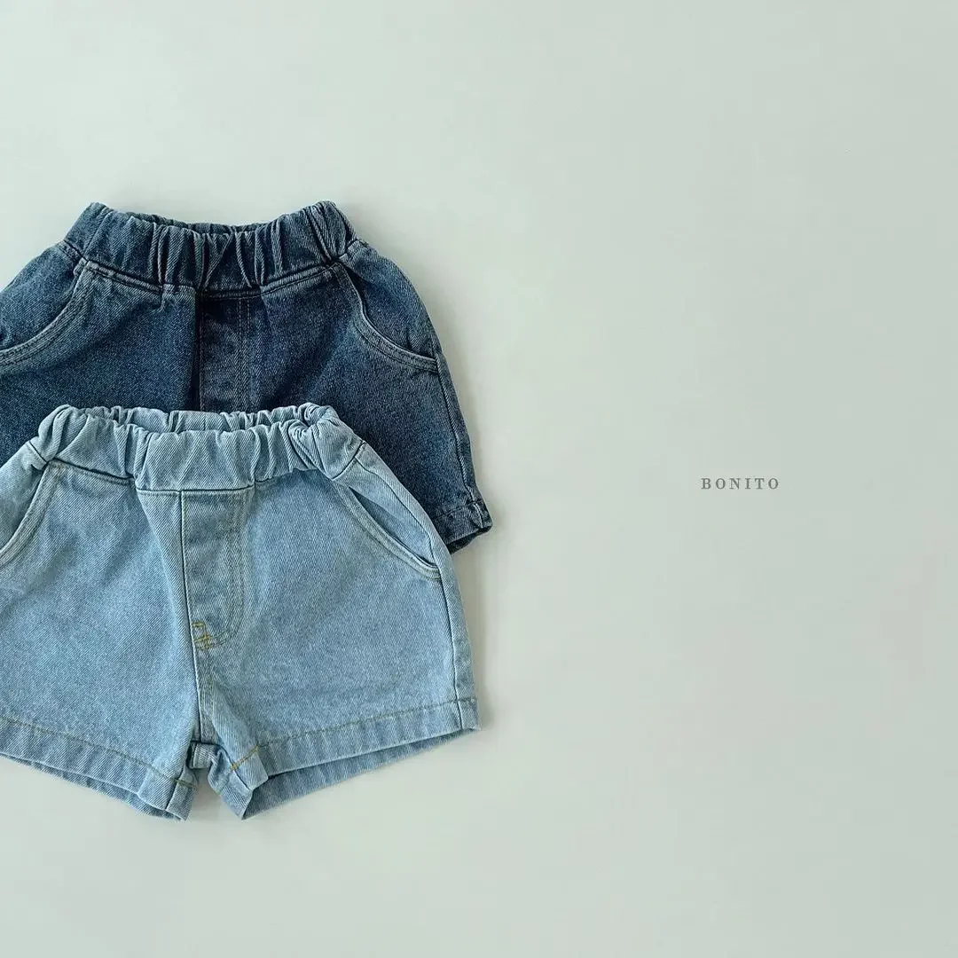 Pantalones cortos de mezclilla con bolsillo para niños, verano - imagen 4