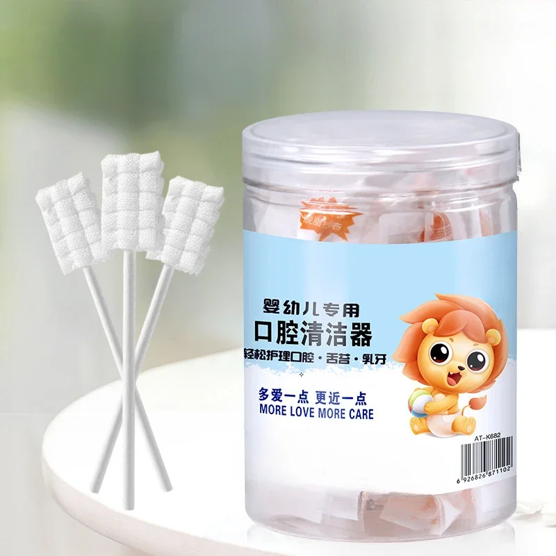 Cepillo de dientes de bebé desechable con gasa para recién nacido - imagen 3