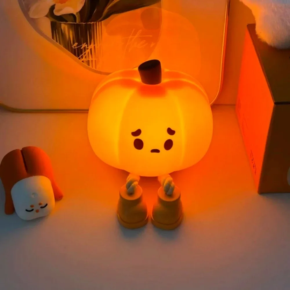Luz nocturna calabaza Halloween de silicona con USB LED regulable - imagen 4