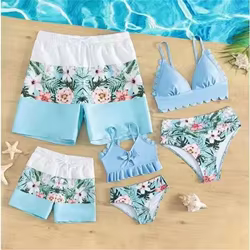 Trajes de baño familiares a juego para madre, hija, padre e hijo