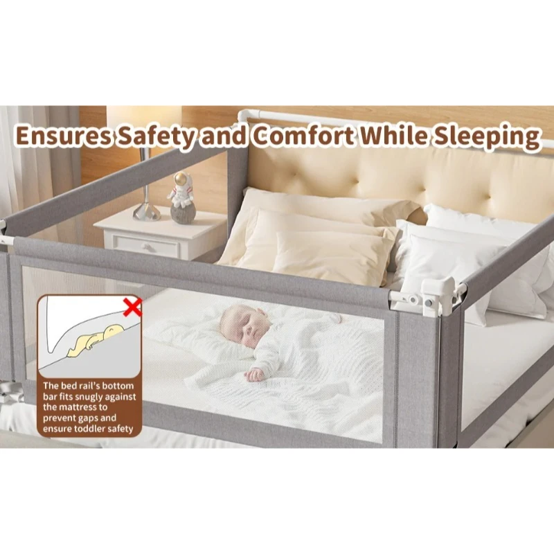 Barandilla de seguridad para cama infantil sin taladrar - imagen 5