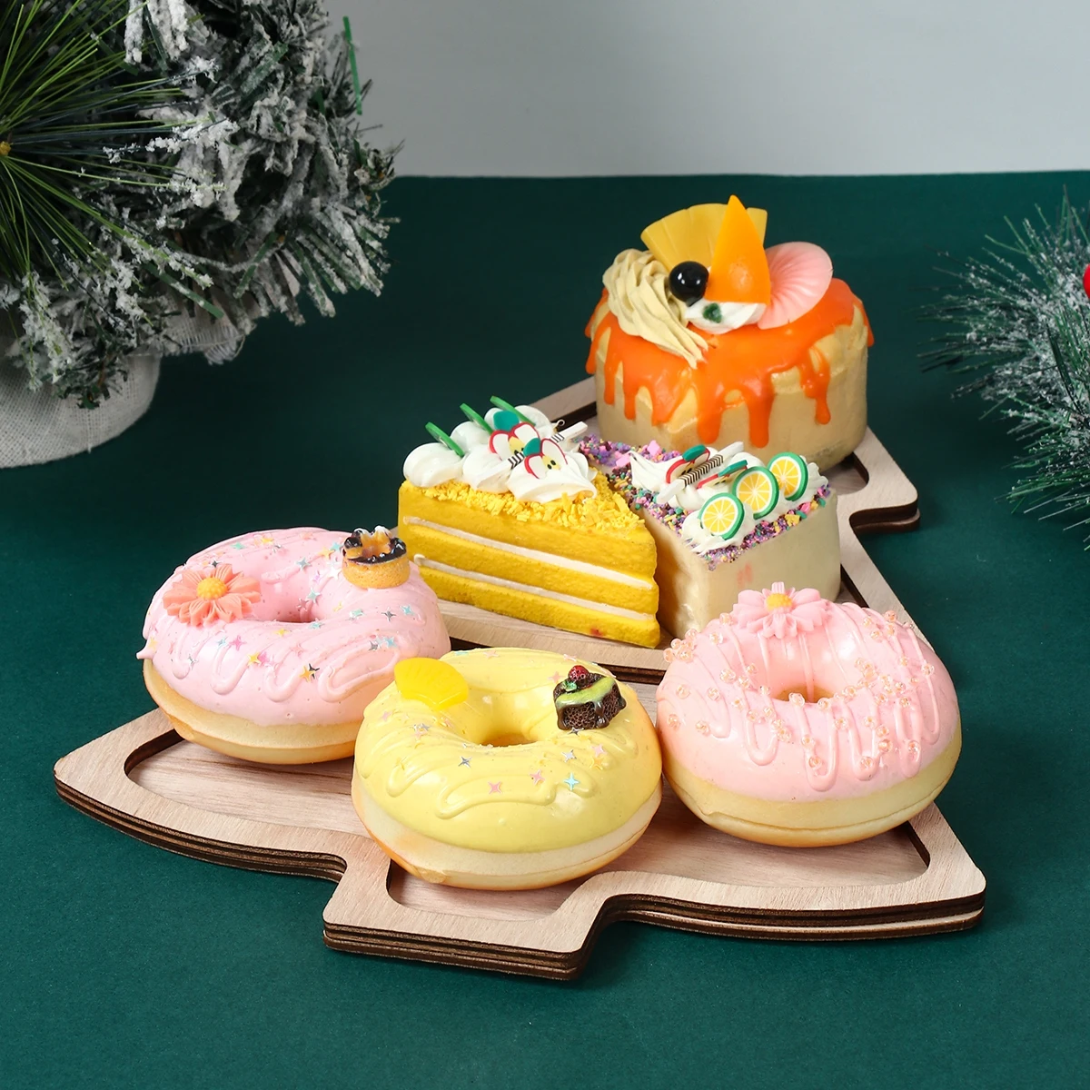 Palé de madera decorativo con árbol de Navidad - imagen 4