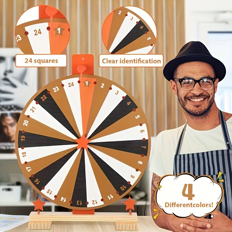 Ruleta de premios giratoria de mesa con soporte para feria y carnaval - imagen 2