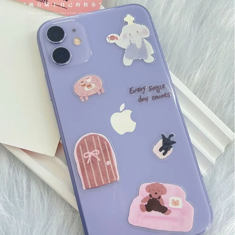 Pegatinas 3D de gel impermeables con osos adorables para decorar álbumes y portátiles