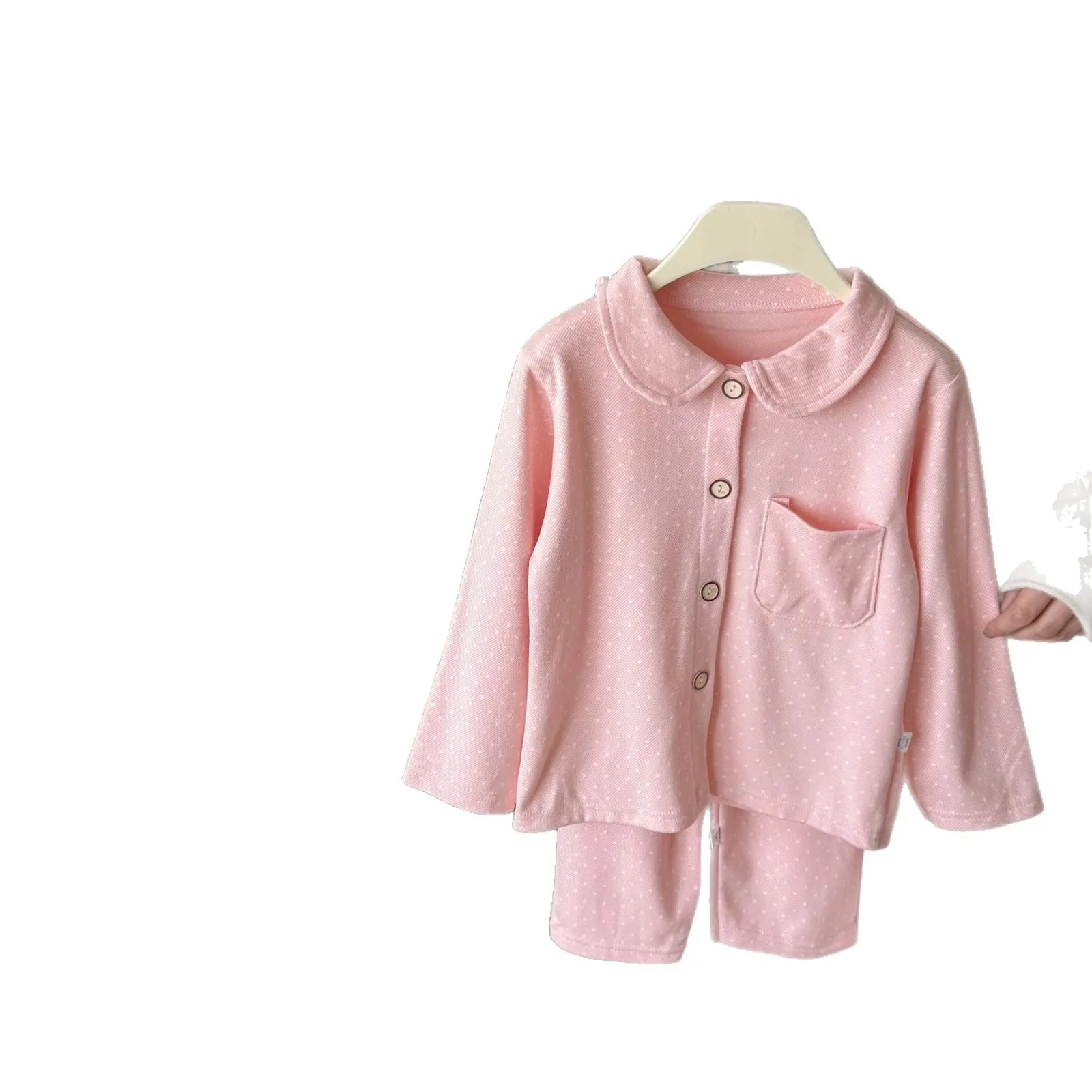 Pijamas de lunares holgados y suaves para niños en invierno - imagen 5