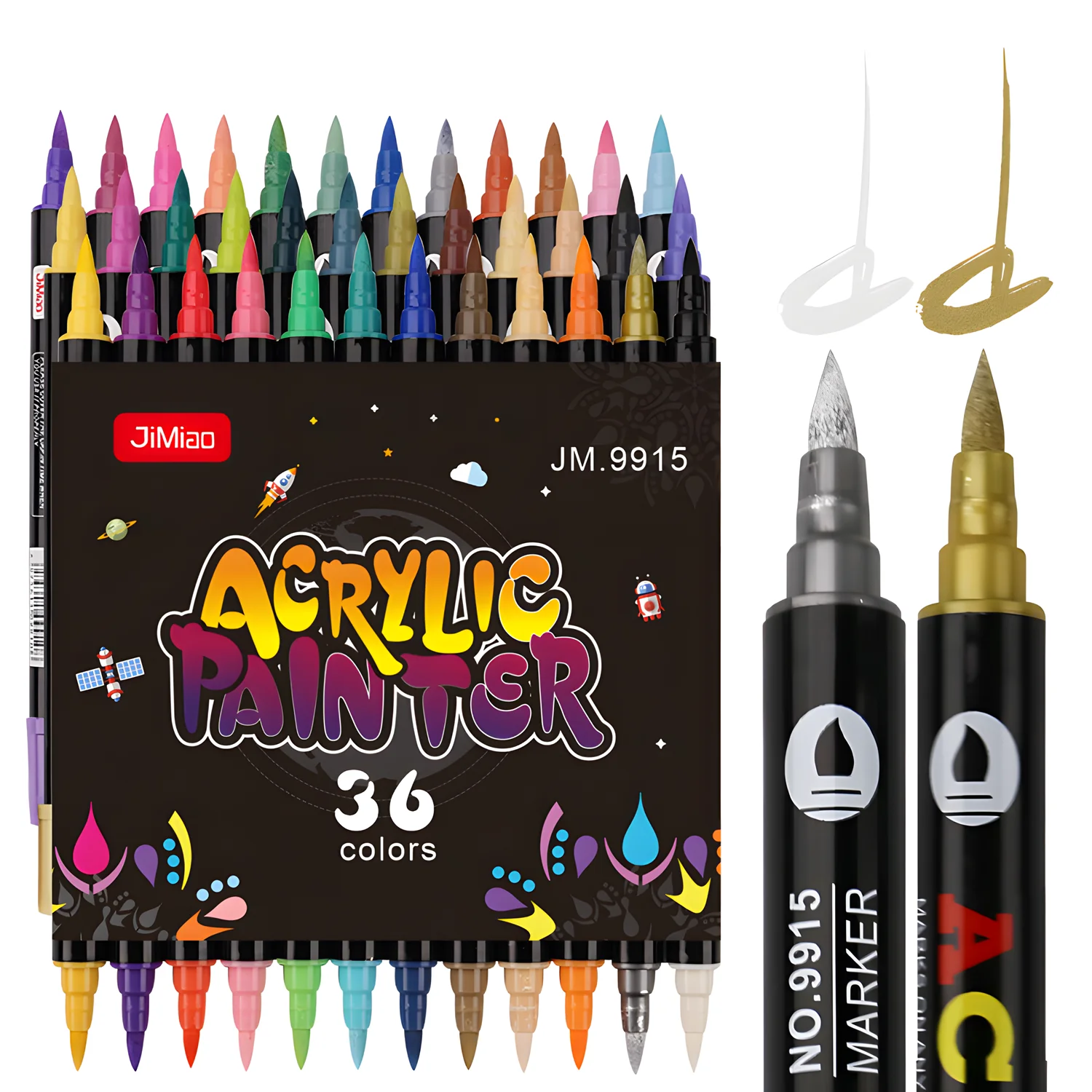 Set de rotuladores acrílicos con variedad de colores