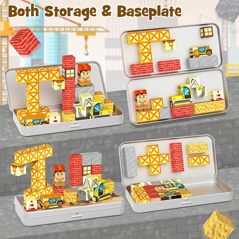 Bloques de construcción magnéticos para niños – Juego de viaje - imagen 4