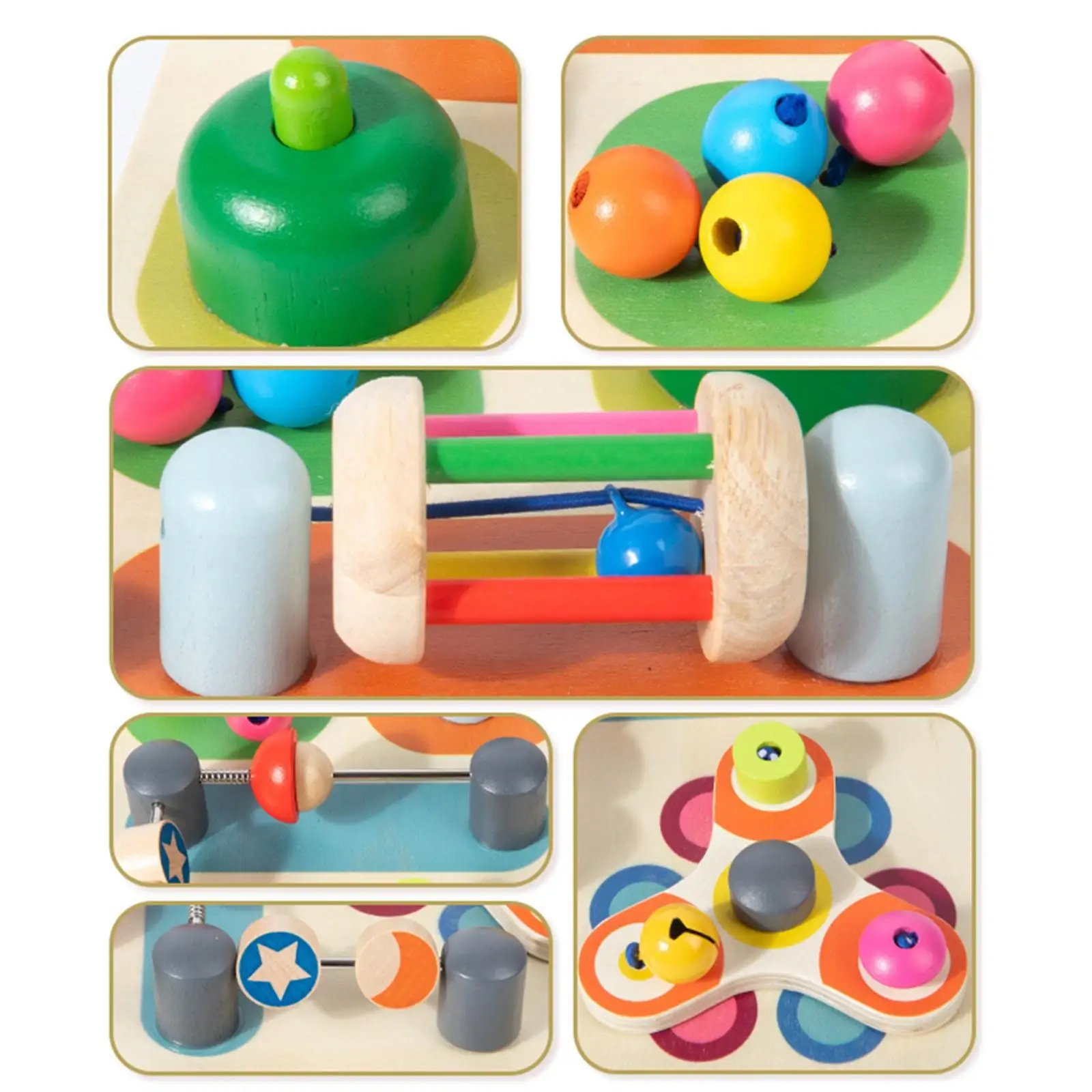 Tablero sensorial Montessori de madera para niños pequeños