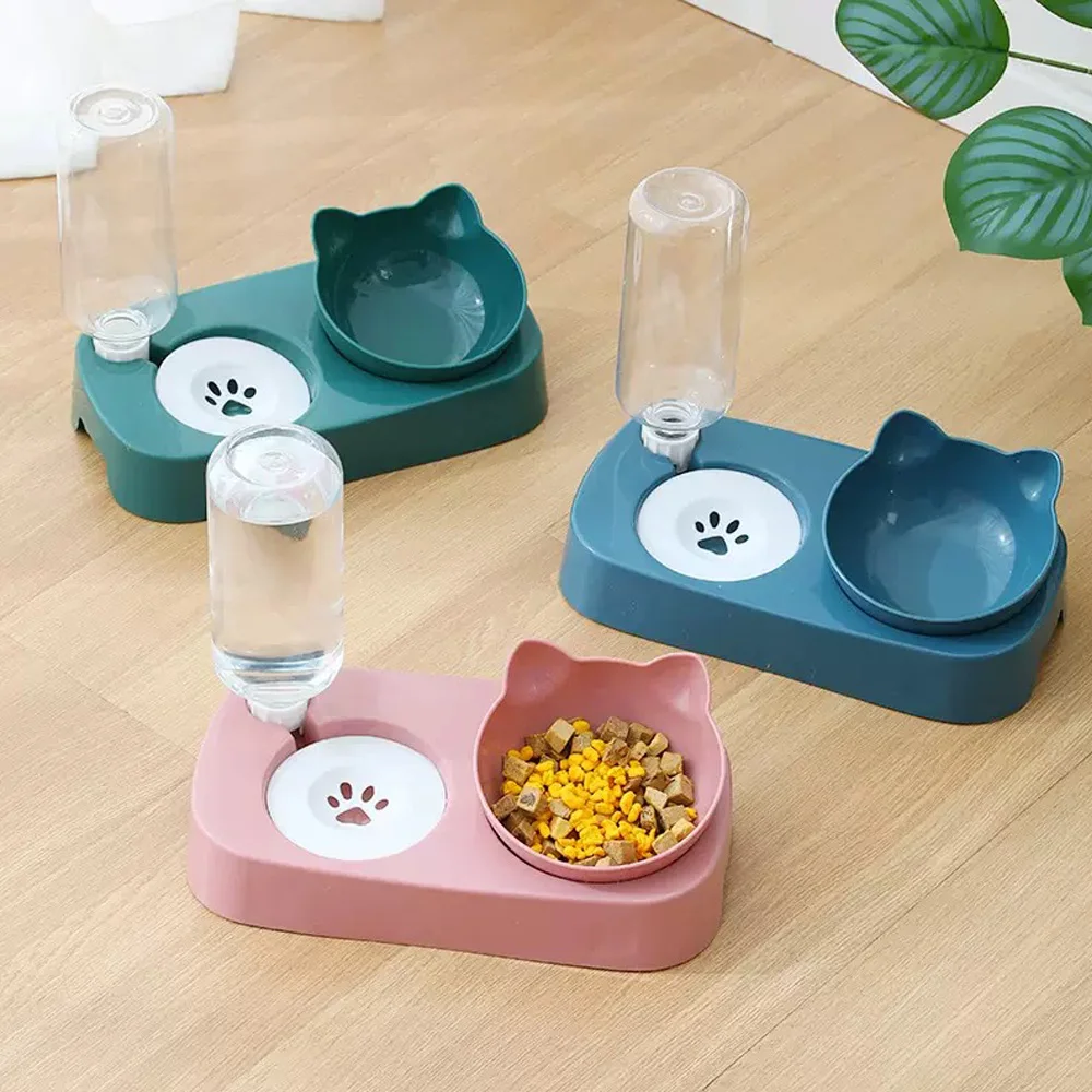 Bebedero automático con doble cuenco para perros y gatos - imagen 4