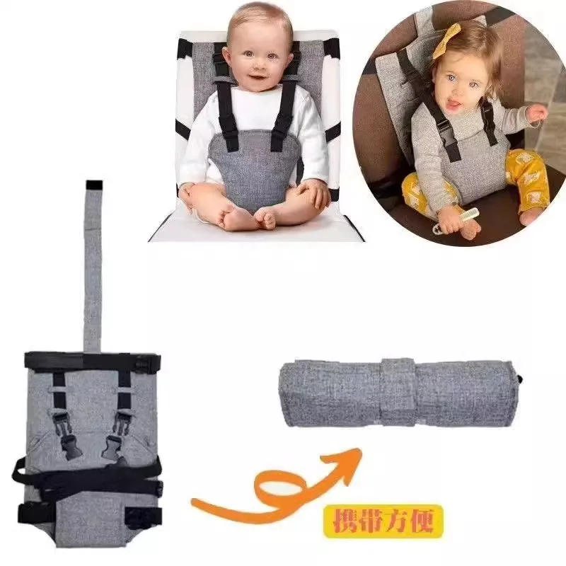 Silla alta portátil para bebé con arnés de seguridad - imagen 4