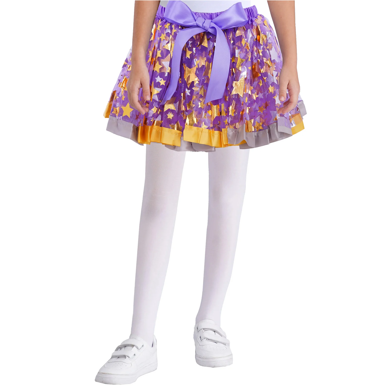 Falda tutú en capas de tul con lentejuelas para niña - imagen 2