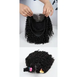 Peluca infantil de pelo natural con encaje frontal – para niños