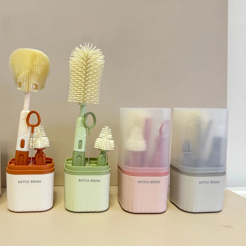 Cepillos de silicona para biberones con estuche de limpieza - imagen 4