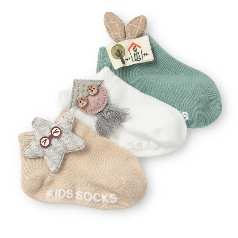 Calcetines de bebé con suela antideslizante y diseños divertidos 0-3 años - imagen 3