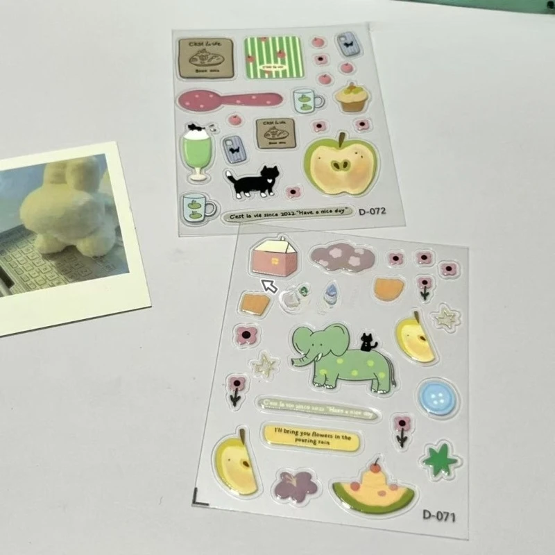 Pegatinas 3D impermeables kawaii en relieve para manualidades - imagen 5