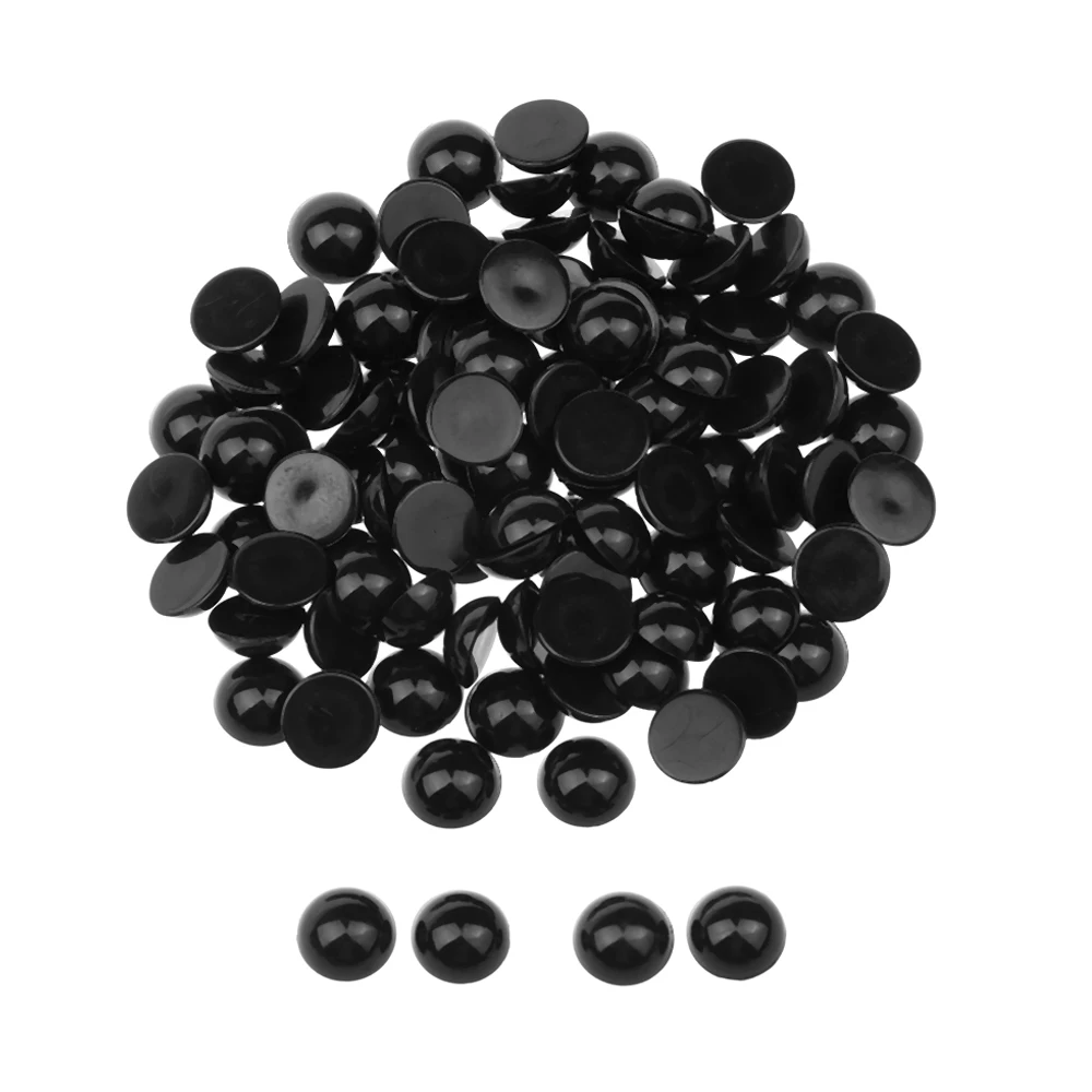 Ojos redondos negros para peluches – plástico 3-12 mm - imagen 2