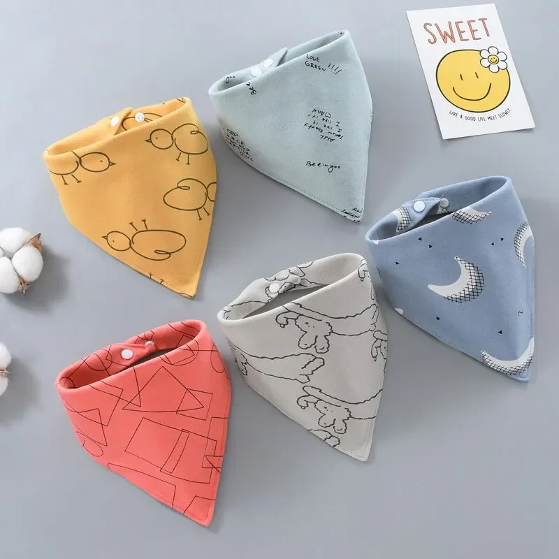 Babero bandana impermeable de algodón suave para bebé - imagen 2