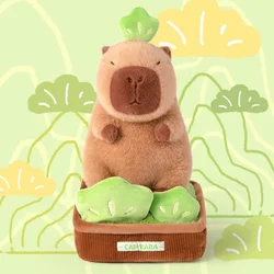 Peluche capibara planta con almohada decorativa para relajación