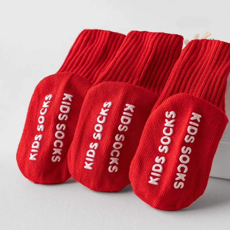 Calcetines Navidad rojos para bebé 0-3 años – Antideslizantes invierno - imagen 2
