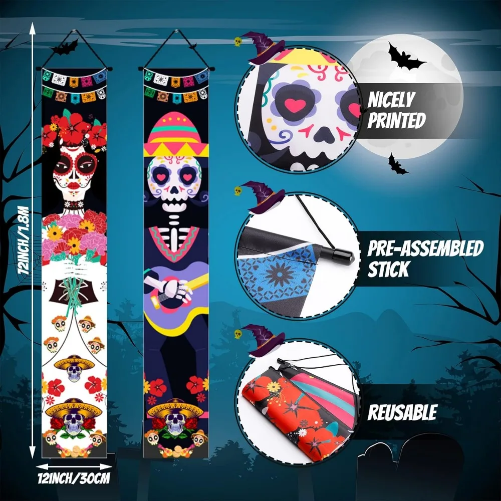 Cartel colgante papel picado