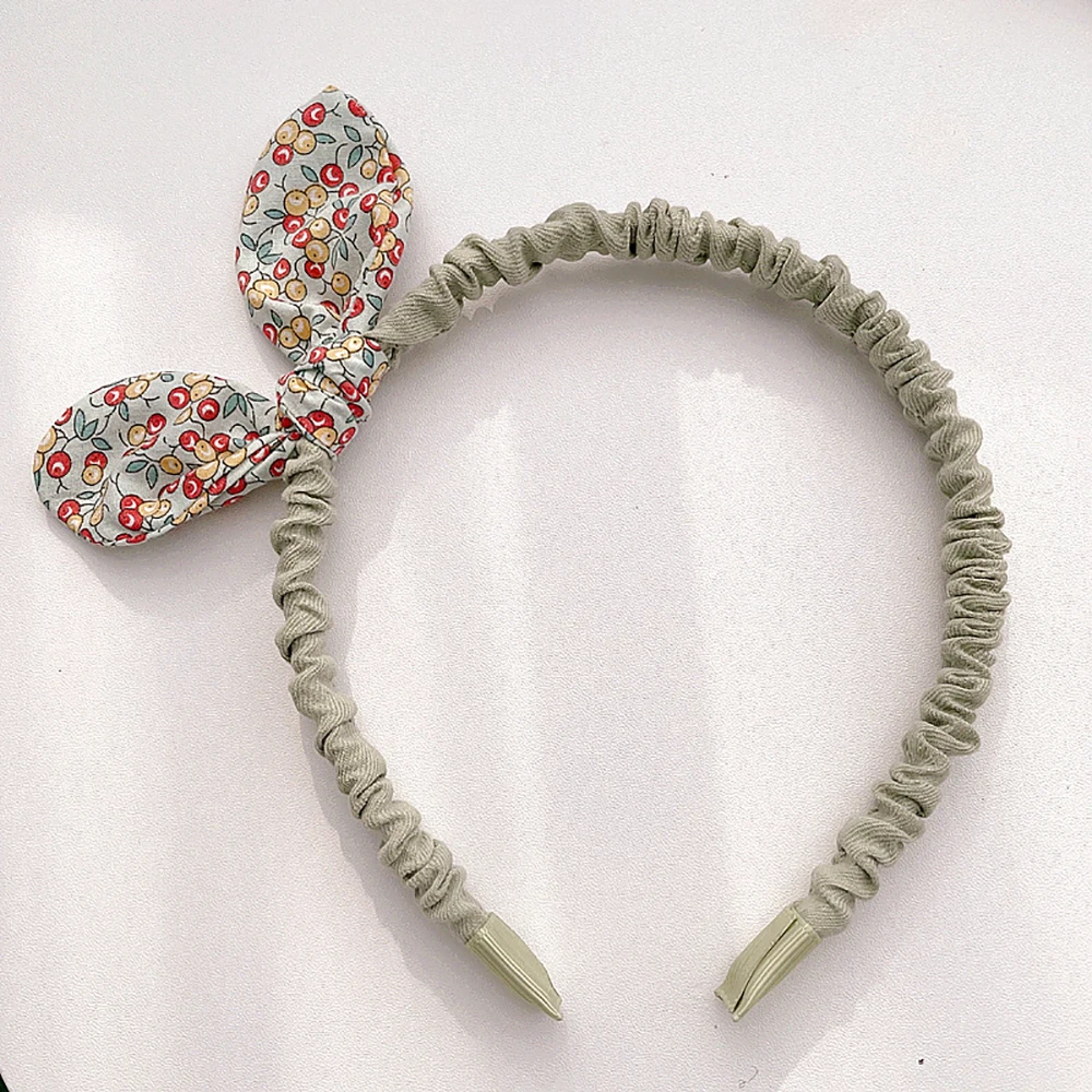 Diadema con orejas de conejo y lazo para niñas - imagen 2