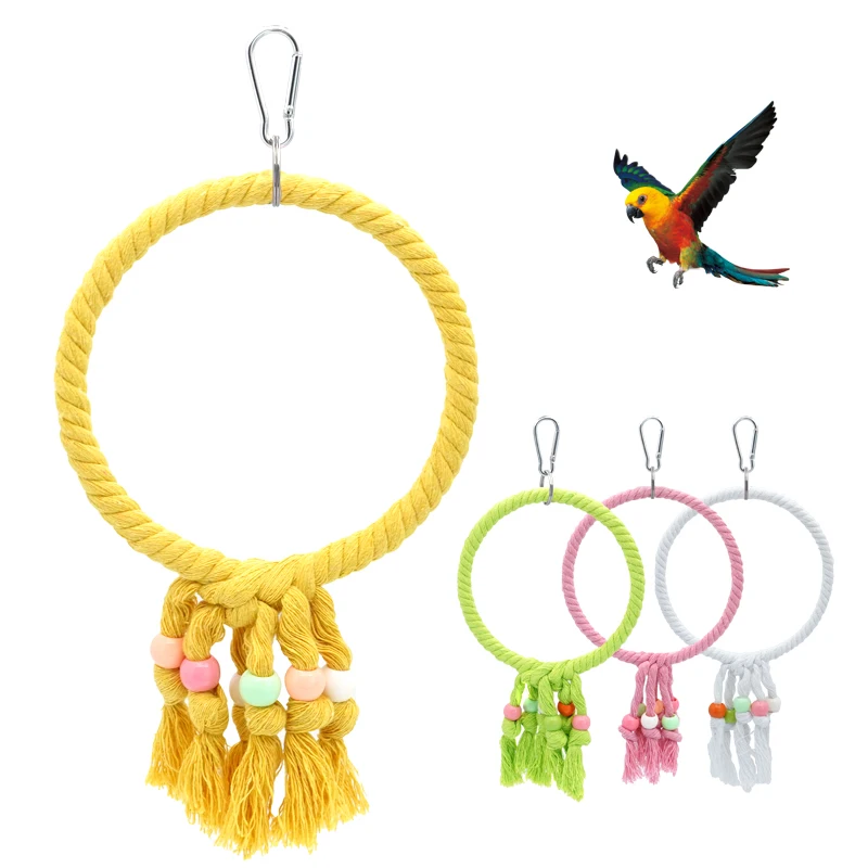 Juguete de cuerda de algodón para loros