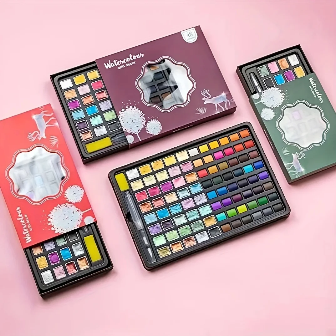 Acuarelas nacaradas para niños – Set de pintura artística - imagen 2