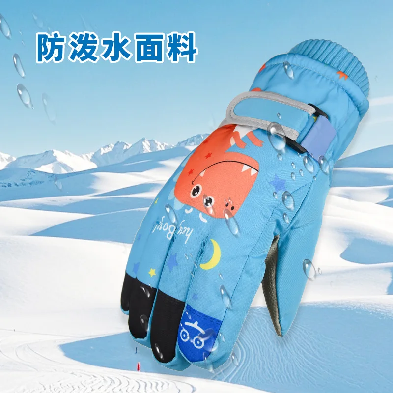 Guantes de esquí para niños impermeables con forro polar - imagen 5