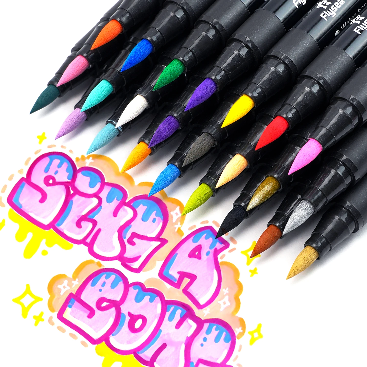 Rotuladores pintura acrílica tipo pincel para manualidades - imagen 2