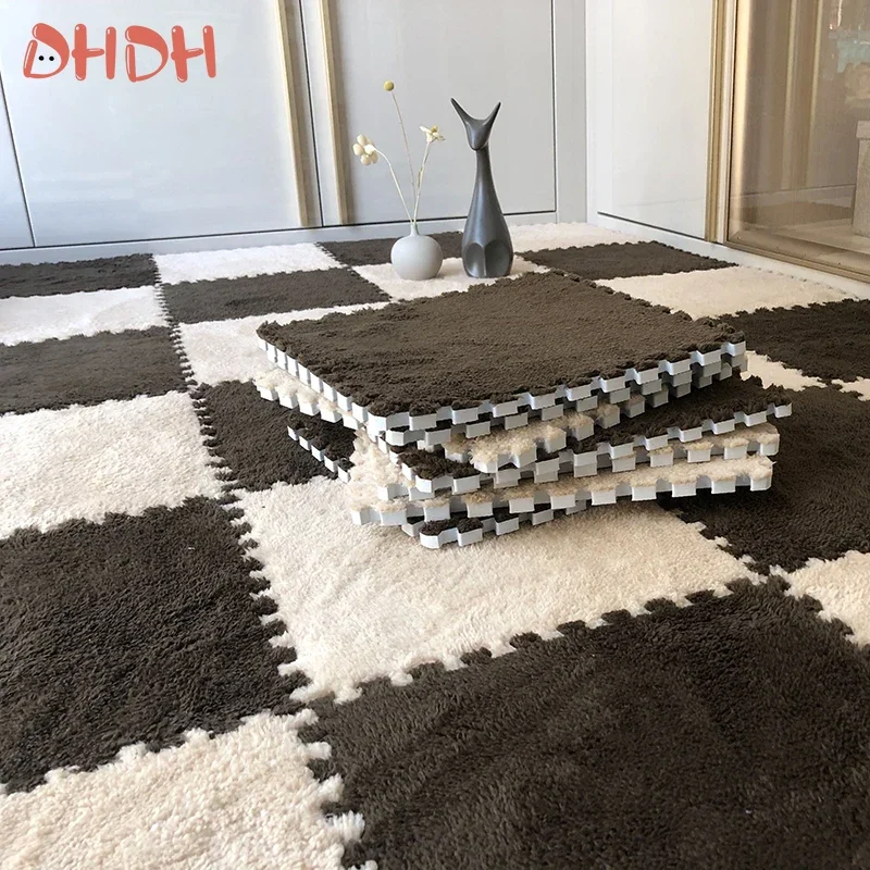 Alfombra de juego EVA con felpa suave para bebés y niños