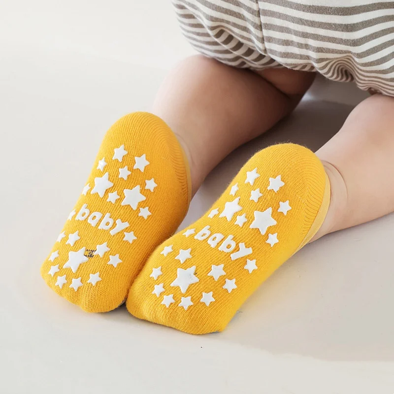 Calcetines antideslizantes de algodón suave para bebé