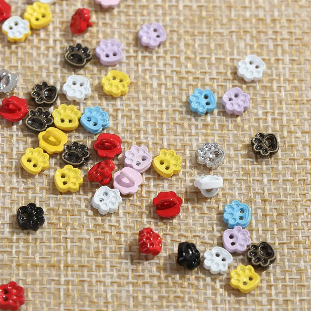 Botones mini metálicos estilo pie de oso para ropa de muñeca