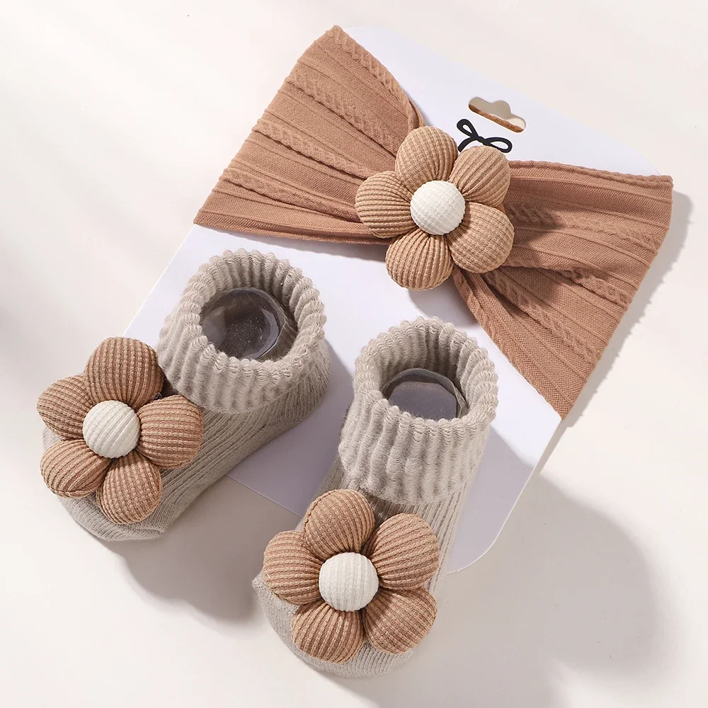 Diadema floral de nailon suave para bebé niña - imagen 3