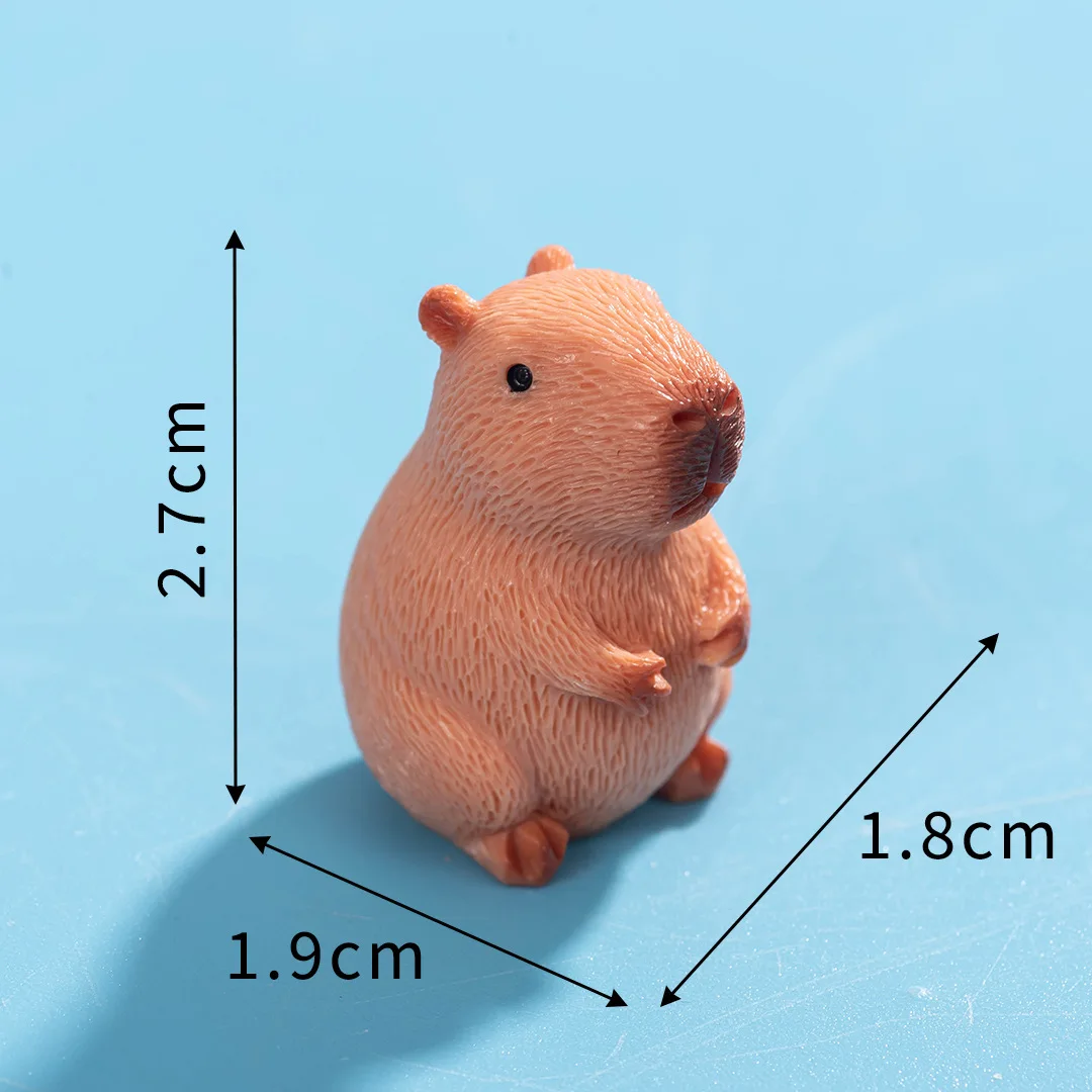 Figuras capibara de juguete decorativas para escritorio y jardín - imagen 2