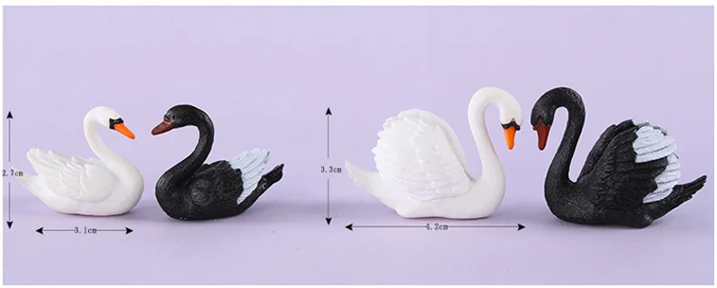 Cisnes sobre superficie decorativa