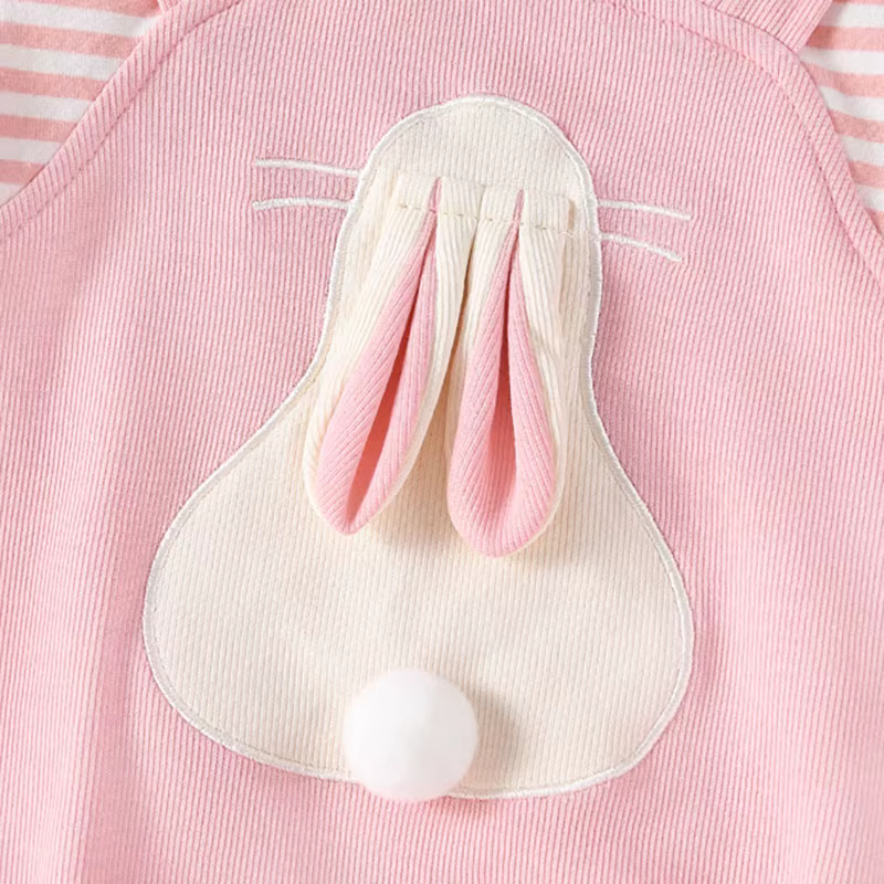 MILANCEL 2024 Mono de verano para niñas pequeñas con conejito - imagen 3