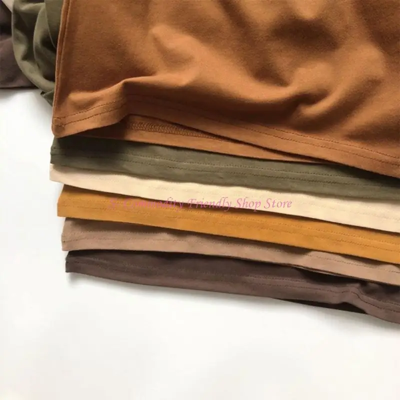 85AE Camiseta manga larga algodón para niña, color liso - imagen 3