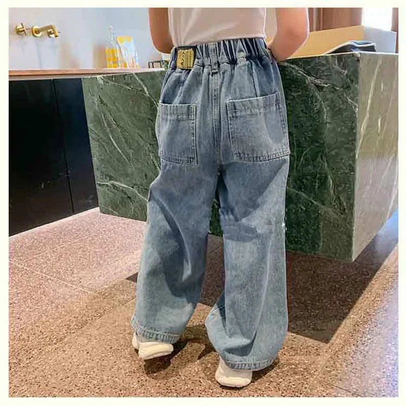 Pantalón vaquero niña MILANCEL – Cintura alta corte ancho - imagen 5