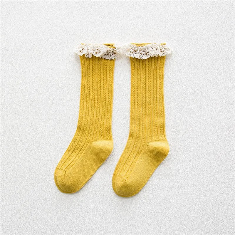 Calcetines princesa de algodón con encaje para niña