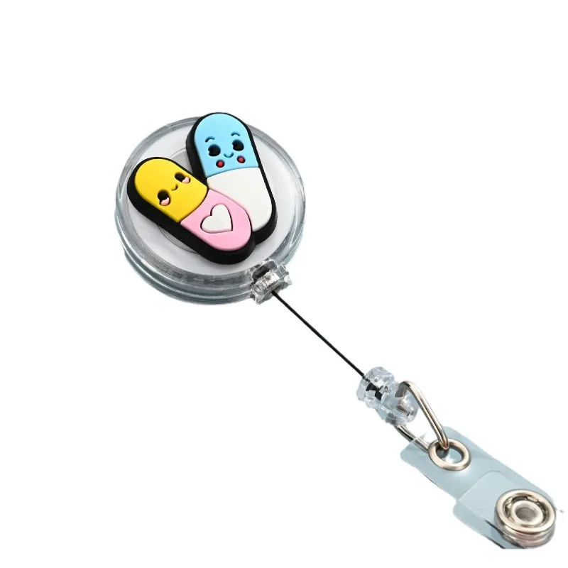Portagafete retráctil con clip decorativo para médicos y oficinas - imagen 4