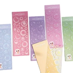 Pegatinas de burbujas con estrellas y corazones para álbum infantil