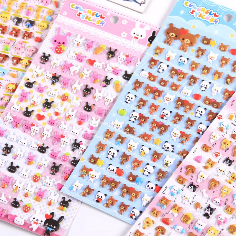 Pegatinas 3D de animales tiernos para scrapbooking y diarios infantiles - imagen 3