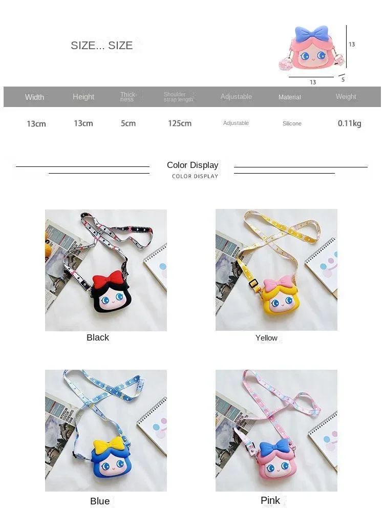 Cartera Kawaii con diseño de dibujos animados