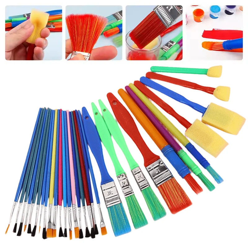 ZYF juego de pinceles infantiles para pintura, acuarela y óleo - imagen 2